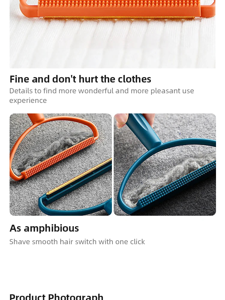 Portable Lint Remover – Double-Sided Fabric Shaver & Pet Hair Cleaner