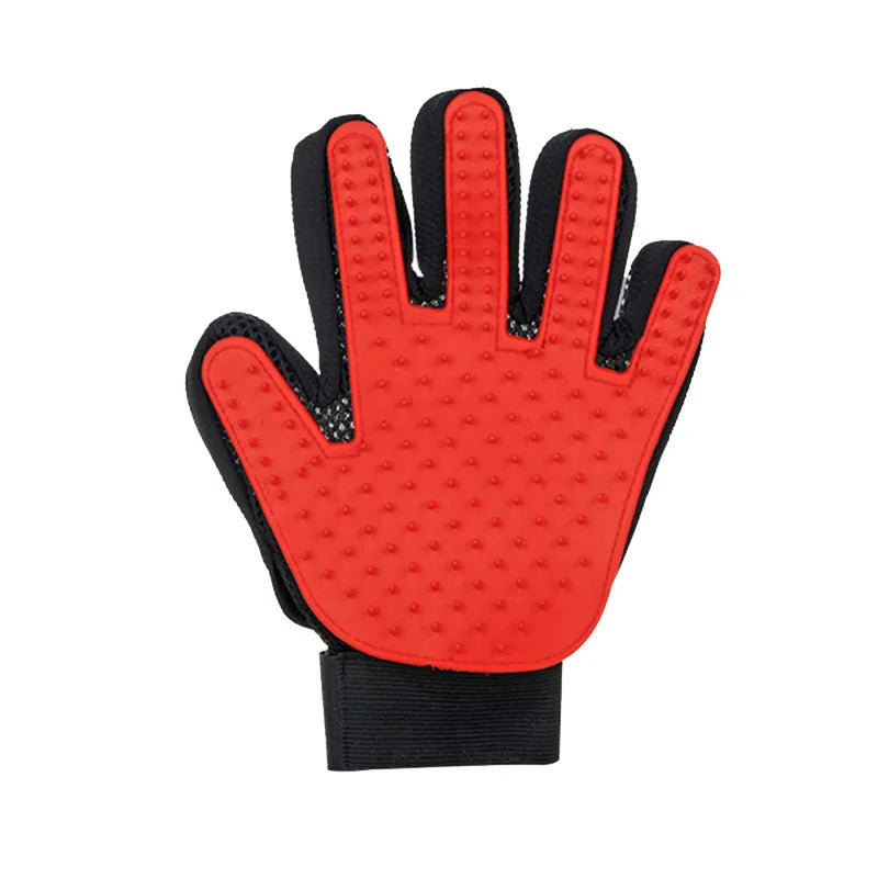 Pet Grooming Glove – Cat & Dog Hair Remover, Massager & Deshedding Brush