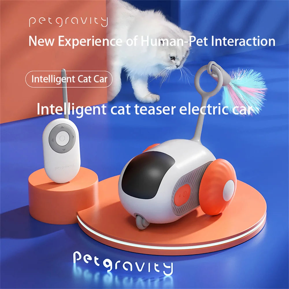 Smart Remote Control Cat Toy Car – Self-Moving Interactive Electric Pet Toy