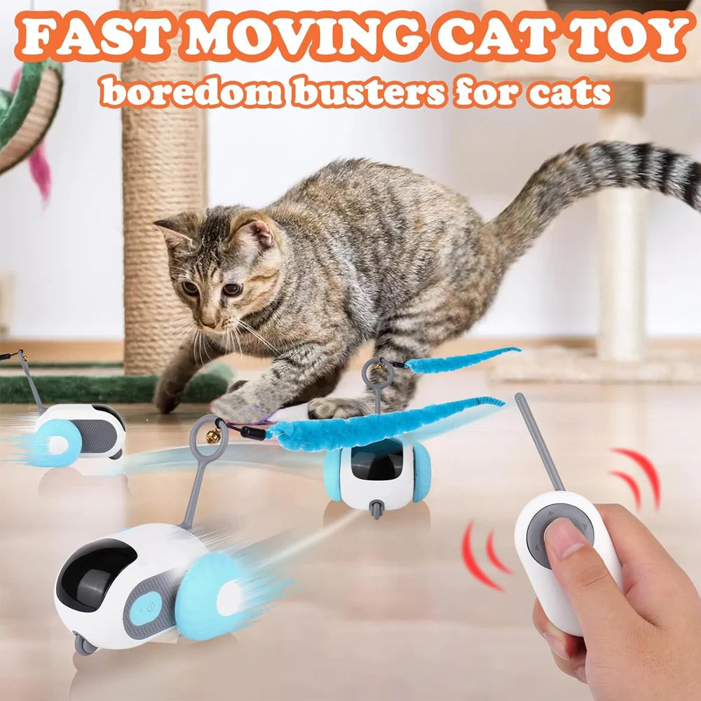 Smart Cat Toy Car – Dual Mode Automatic & Remote Control Interactive Toy