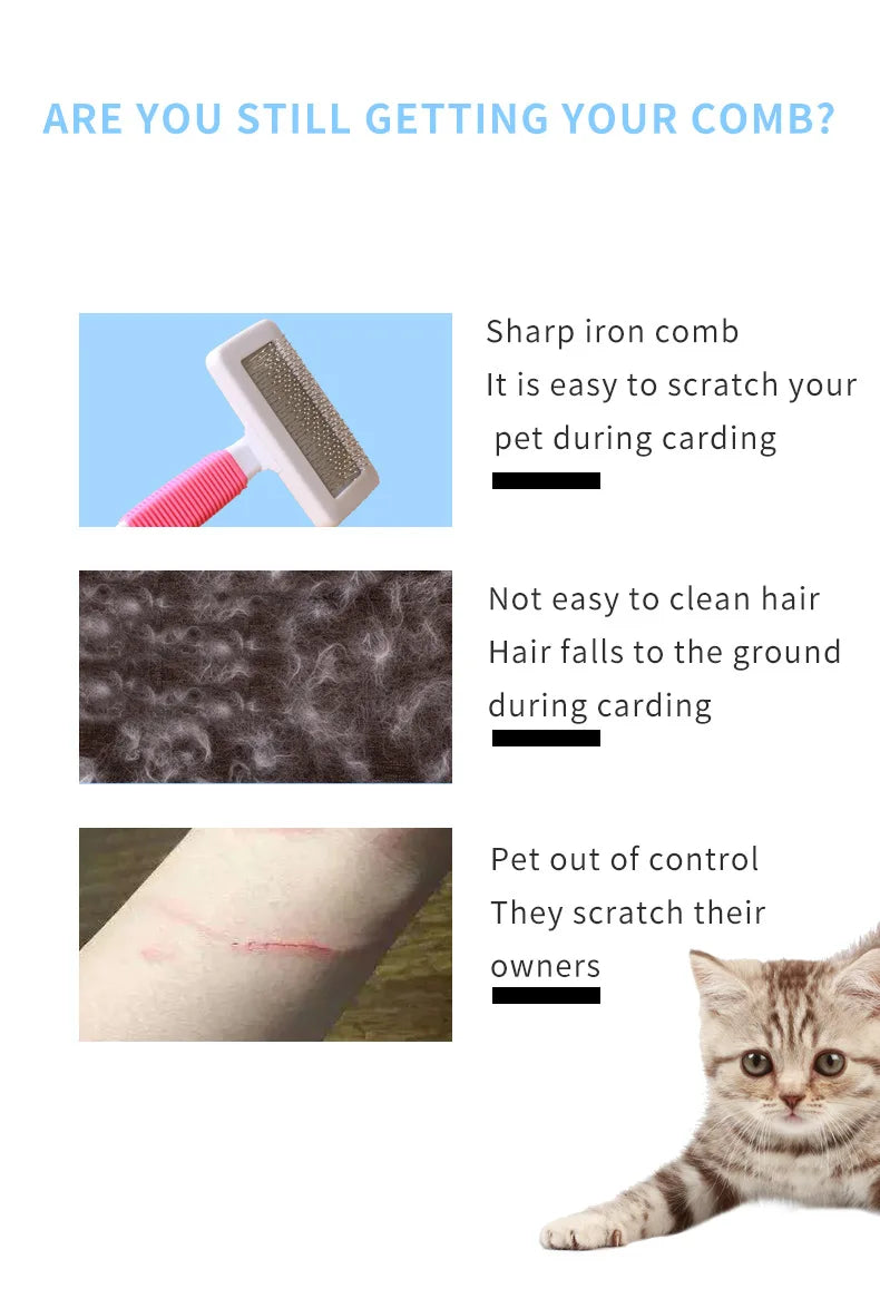 Pet Grooming Glove – Cat & Dog Hair Remover, Massager & Deshedding Brush