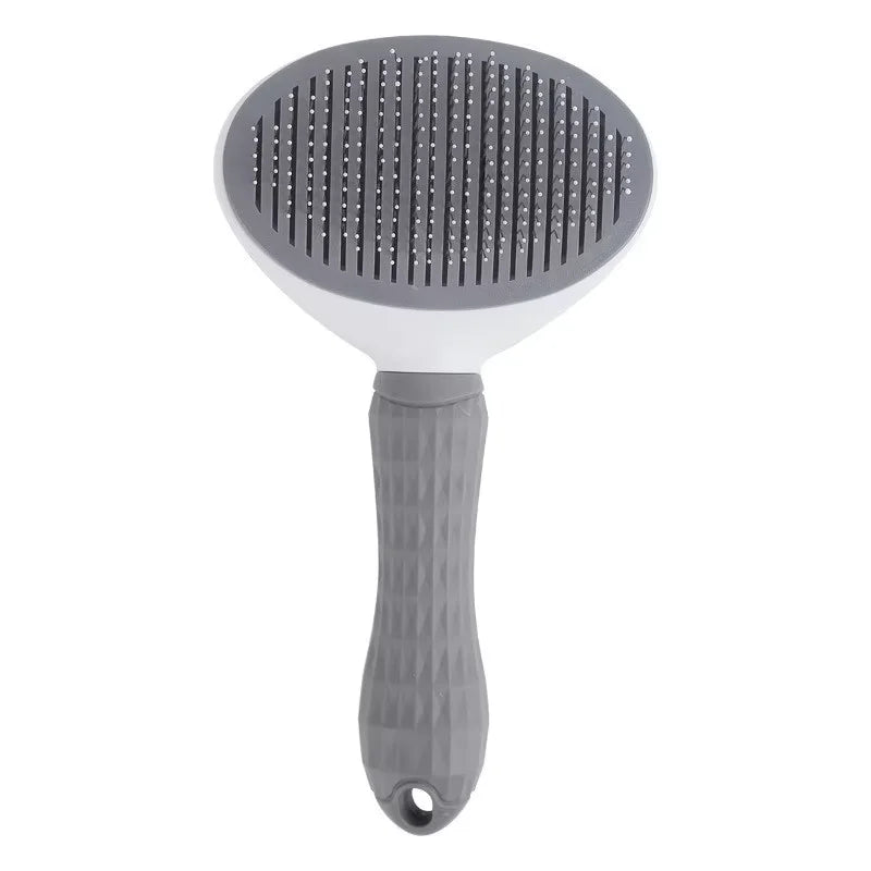 Self-Cleaning Pet Hair Removal Brush – Stainless Steel Grooming Comb for Dogs & Cats