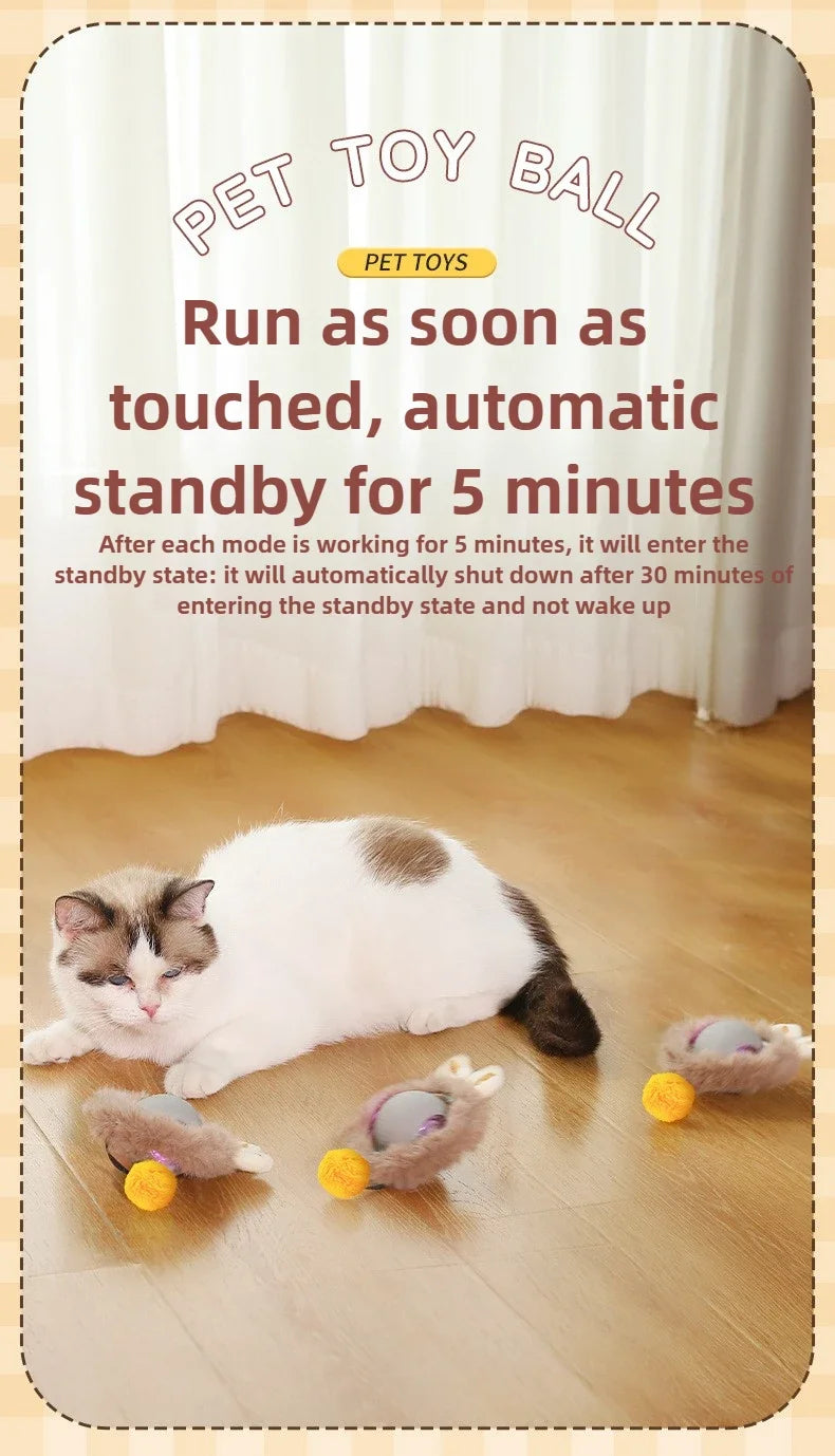 Interactive Cat Toy Ball – Automatic Smart Rolling Ball for Indoor Cats