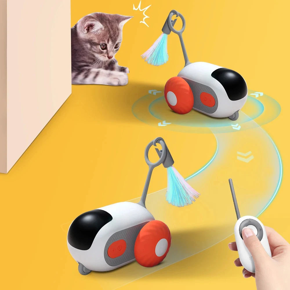 Smart Cat Toy Car – Dual Mode Automatic & Remote Control Interactive Toy
