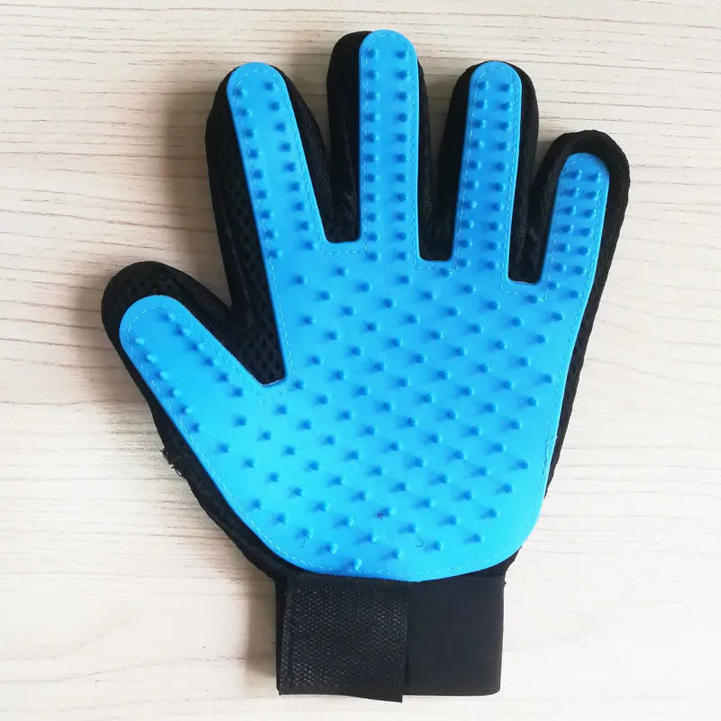Pet Grooming Glove – Cat & Dog Hair Remover, Massager & Deshedding Brush