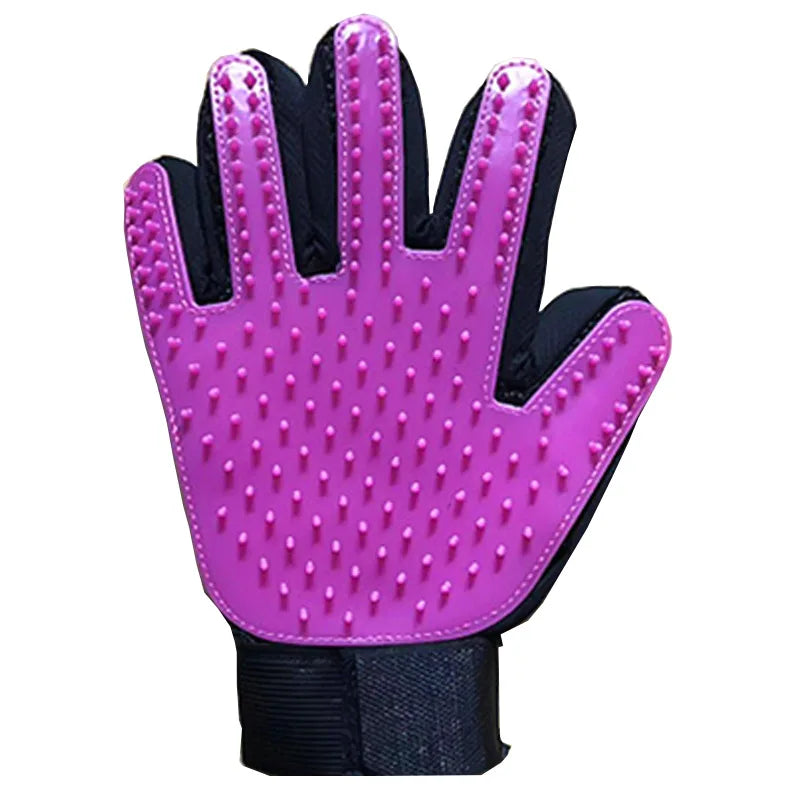 Pet Grooming Glove – Cat & Dog Hair Remover, Massager & Deshedding Brush