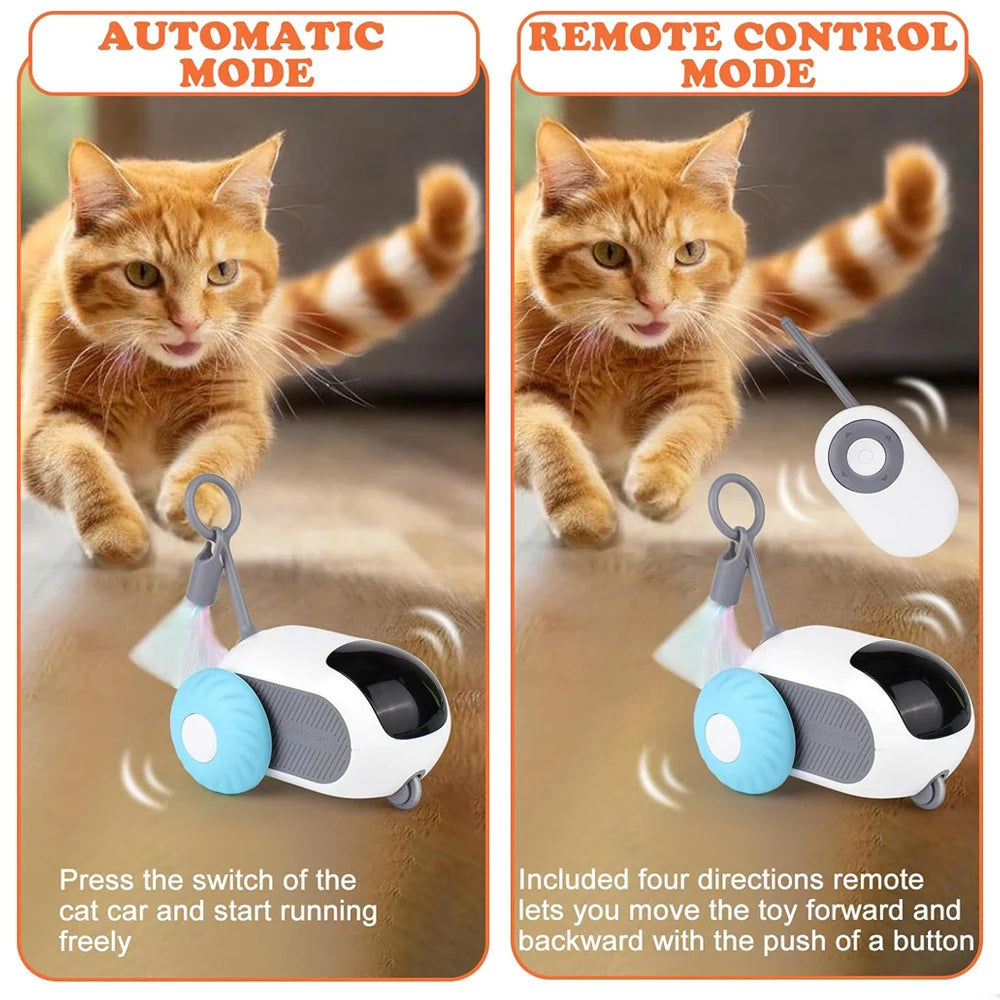 Smart Cat Toy Car – Dual Mode Automatic & Remote Control Interactive Toy