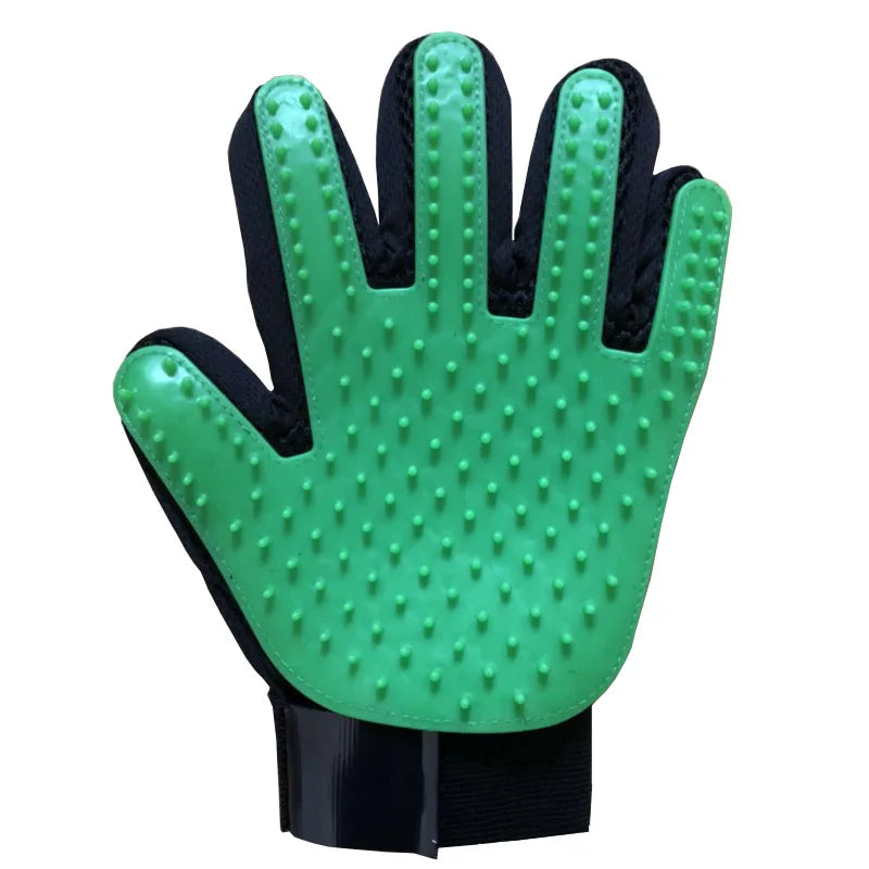 Pet Grooming Glove – Cat & Dog Hair Remover, Massager & Deshedding Brush