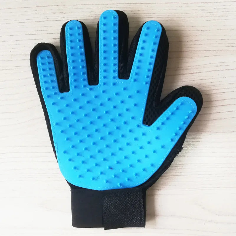 Pet Grooming Glove – Cat & Dog Hair Remover, Massager & Deshedding Brush