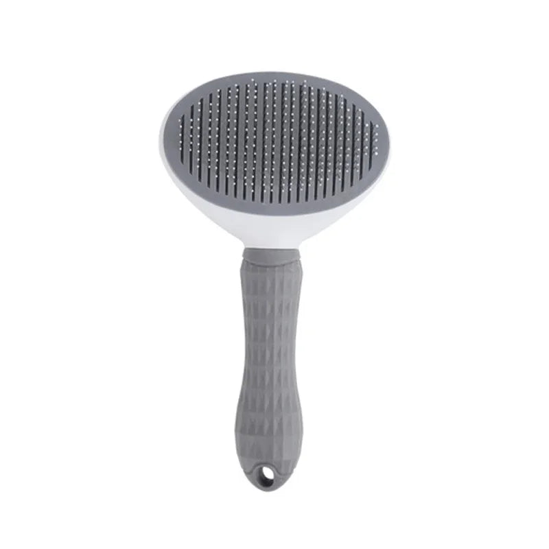 Self-Cleaning Pet Hair Removal Brush – Stainless Steel Grooming Comb for Dogs & Cats