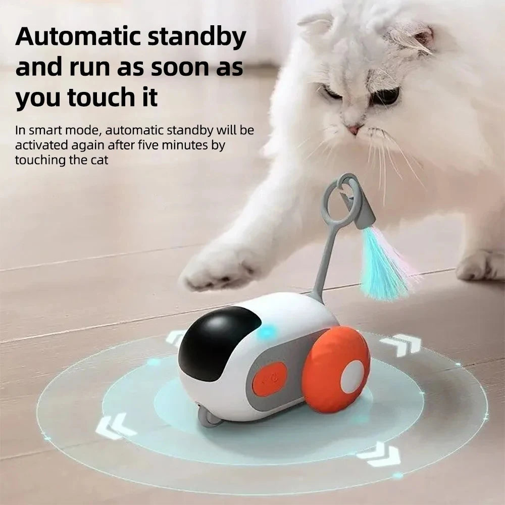 Smart Cat Toy Car – Dual Mode Automatic & Remote Control Interactive Toy
