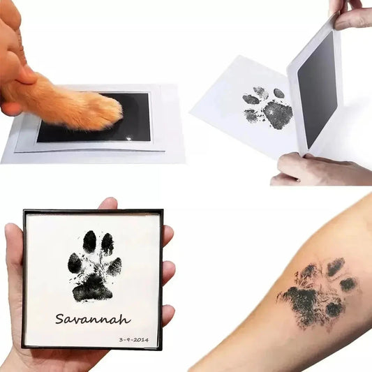 Non-Contact Pet Footprint Kit – Inkless Handprint Stamp Pad for Keepsake Photos