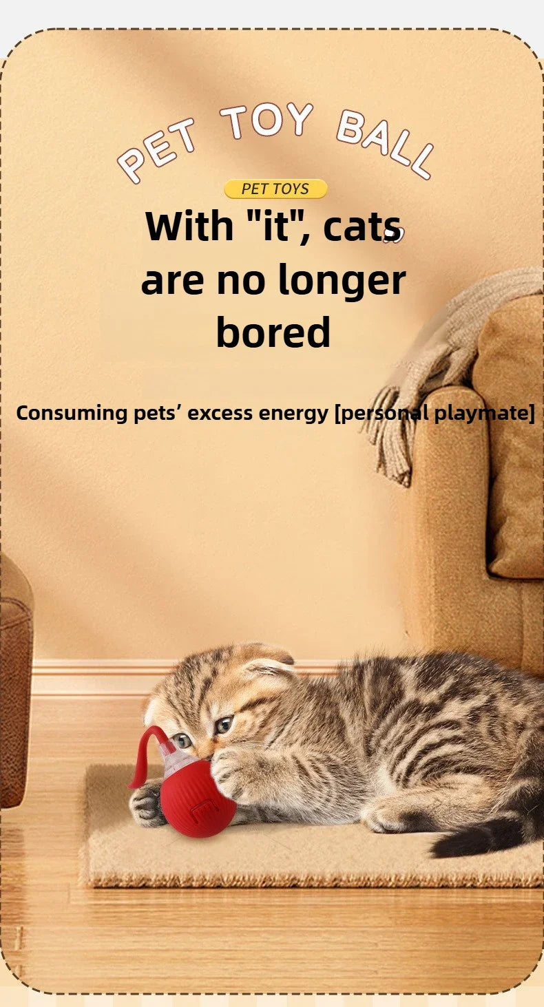 Interactive Cat Toy Ball – Automatic Smart Rolling Ball for Indoor Cats