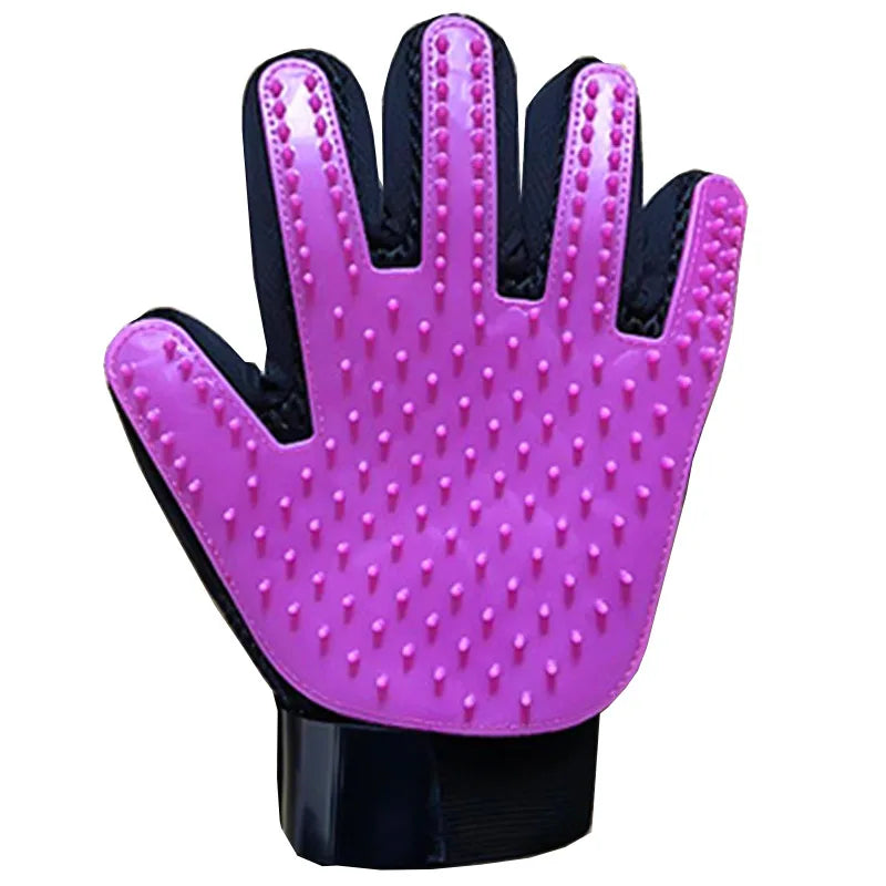 Pet Grooming Glove – Cat & Dog Hair Remover, Massager & Deshedding Brush