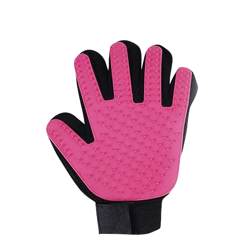 Pet Grooming Glove – Cat & Dog Hair Remover, Massager & Deshedding Brush