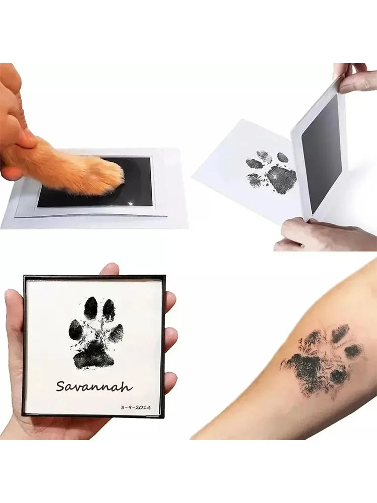 Non-Contact Pet Footprint Kit – Inkless Handprint Stamp Pad for Keepsake Photos