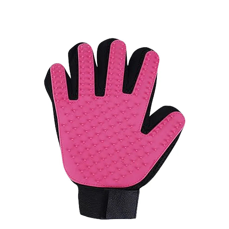 Pet Grooming Glove – Cat & Dog Hair Remover, Massager & Deshedding Brush