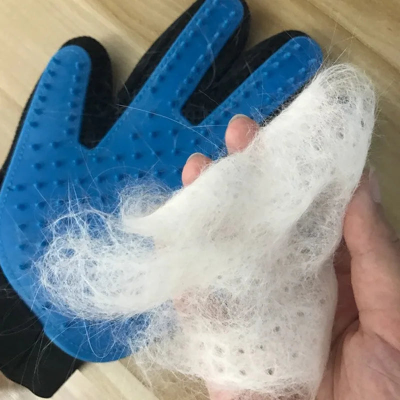 Pet Grooming Glove – Cat & Dog Hair Remover, Massager & Deshedding Brush