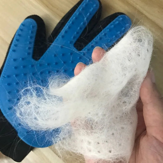 Pet Grooming Glove – Cat & Dog Hair Remover, Massager & Deshedding Brush