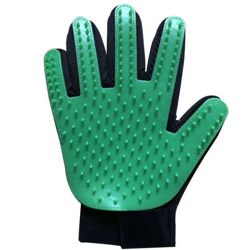 Pet Grooming Glove – Cat & Dog Hair Remover, Massager & Deshedding Brush